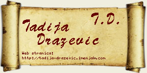 Tadija Dražević vizit kartica